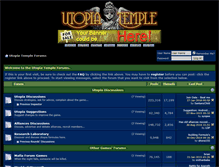 Tablet Screenshot of forums.utopiatemple.com